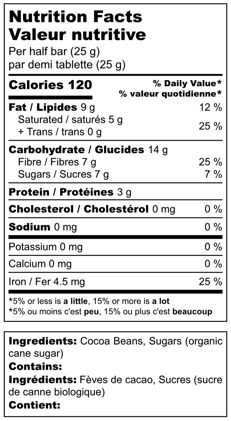 60% Dark with Cocoa Nibs