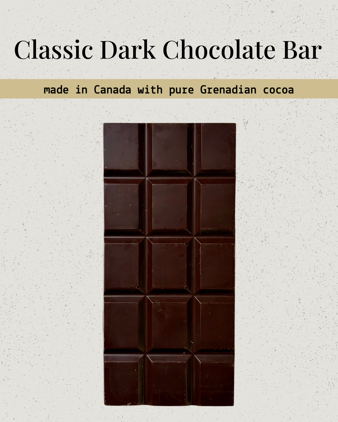 Grenadian Bean-to-Bar Dark Chocolate - Classic Bar