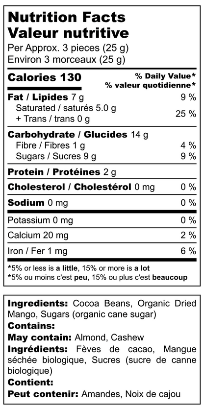 Dark Chocolate Dipped Mango Bites