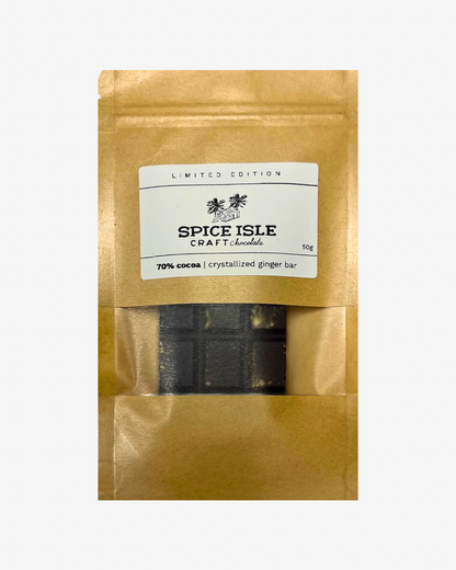 70% Dark Chocolate with Crystallized Ginger (3-Pack)