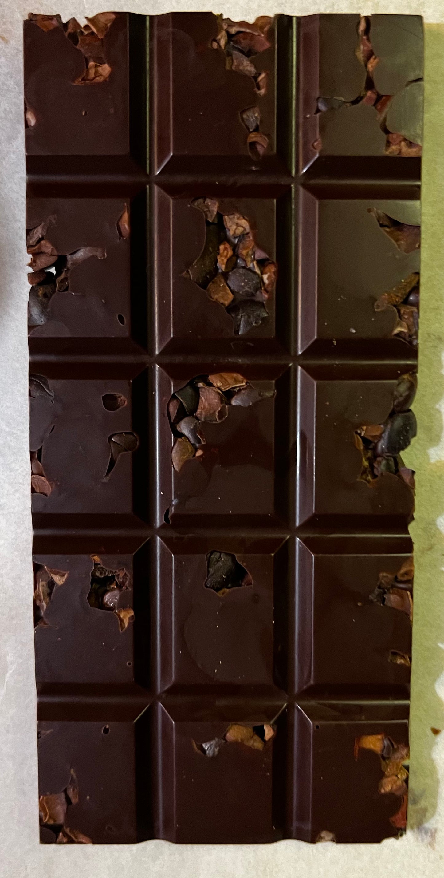 Handcrafted Dark Chocolate - 70% with Roasted Cocoa Nibs