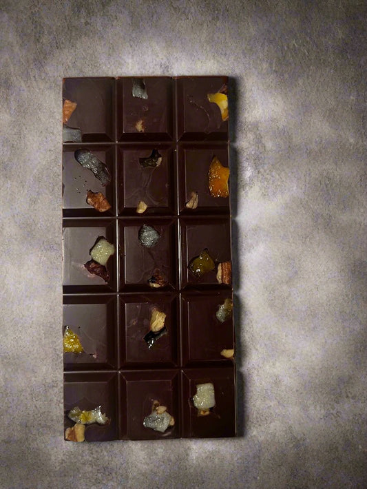 Handcrafted Dark Chocolate - 60% with Candied Orange & Pecan