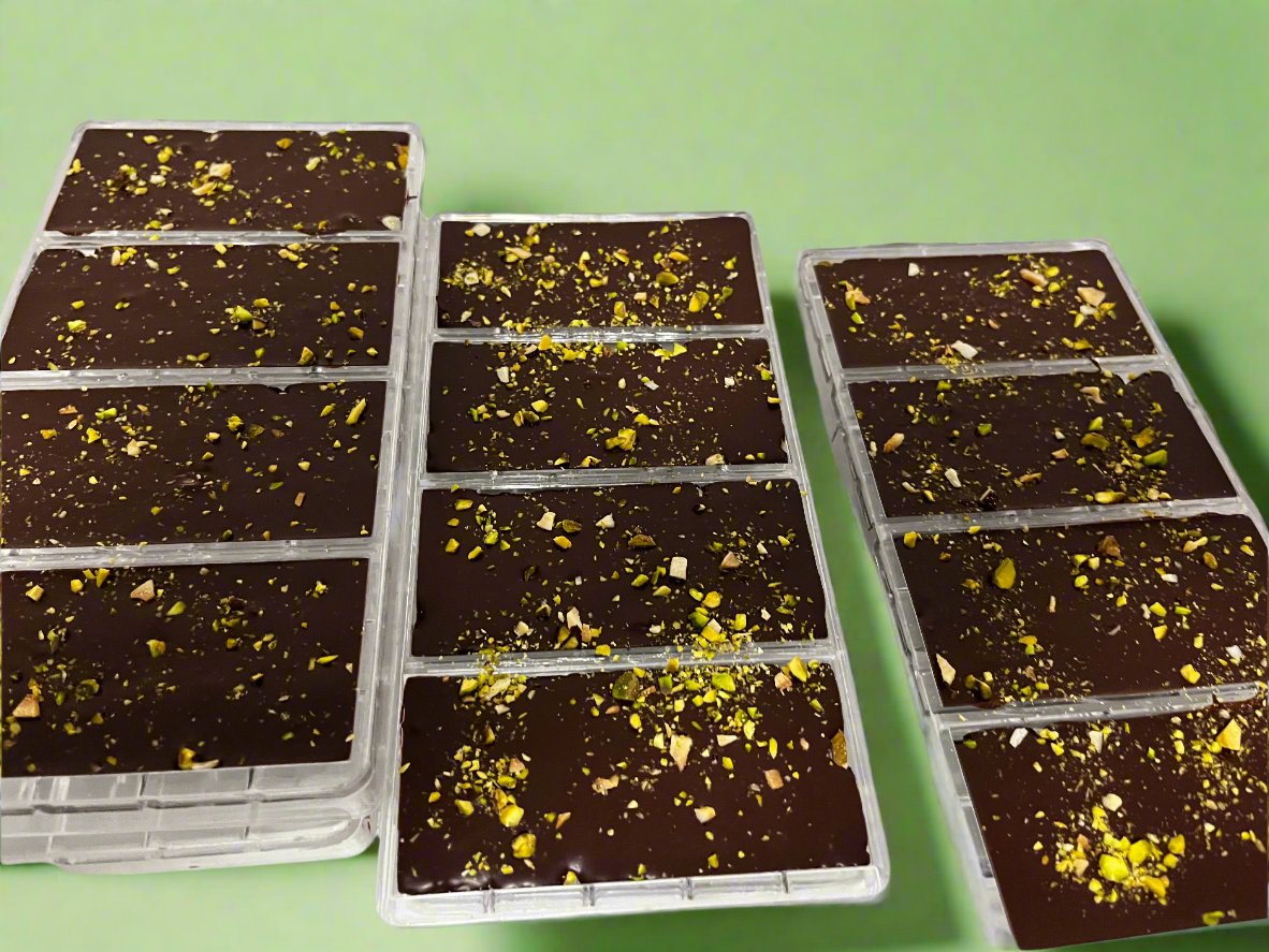 Handcrafted Dark Chocolate - 70% with Pistachio & Toasted Coconut