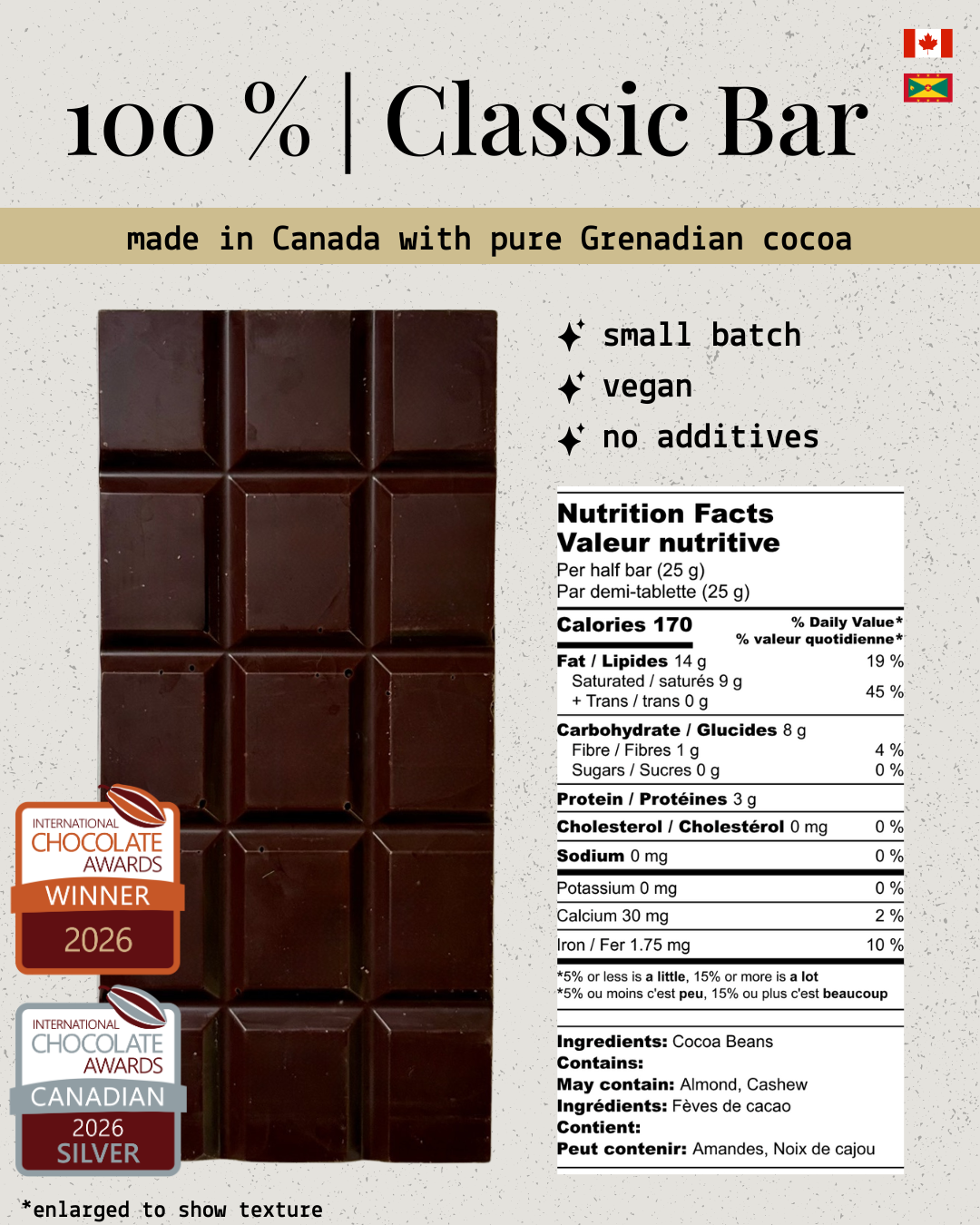 100% Pure Cacao – The Purist’s Bar – Toronto Handcrafted